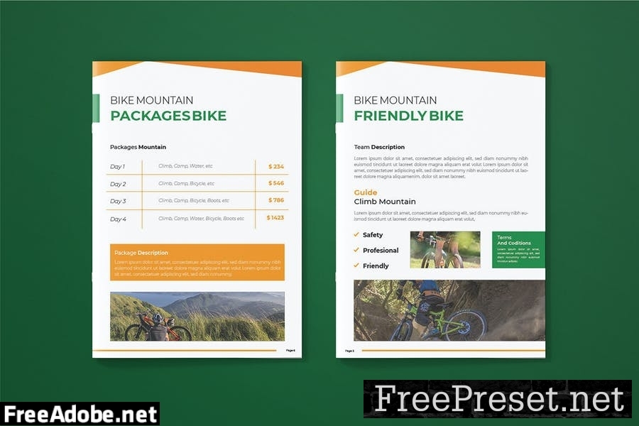 Bike Mountain - Brochure Template MY2U47B