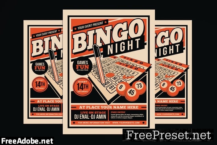 Bingo Night Event Flyer NHWGSD5