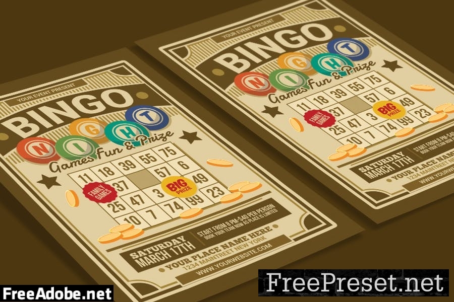 Bingo Night Event Flyer PSYWN6B