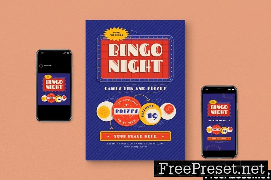 Bingo Night Flyer Set