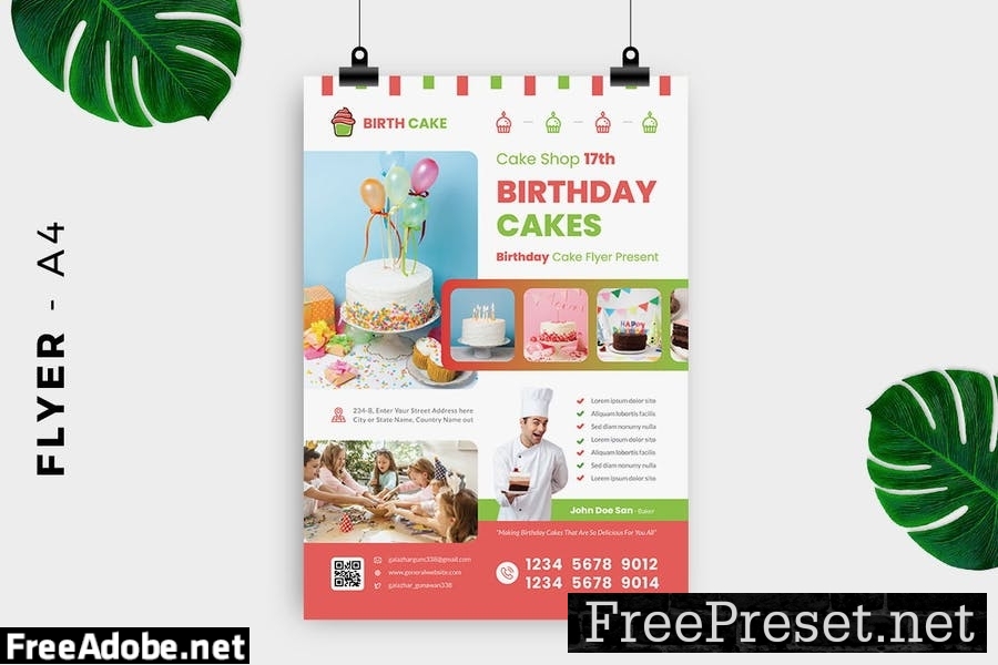 Birthday Cake Flyer Design