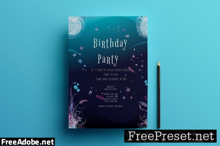 Birthday invitation card ZE9Z7M