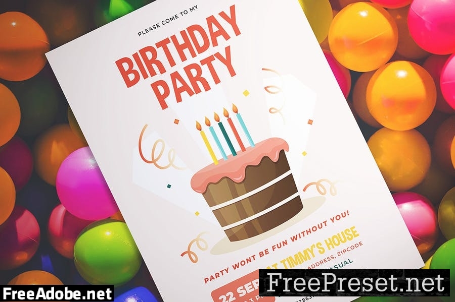 Birthday Party Flyer YNGFMYY