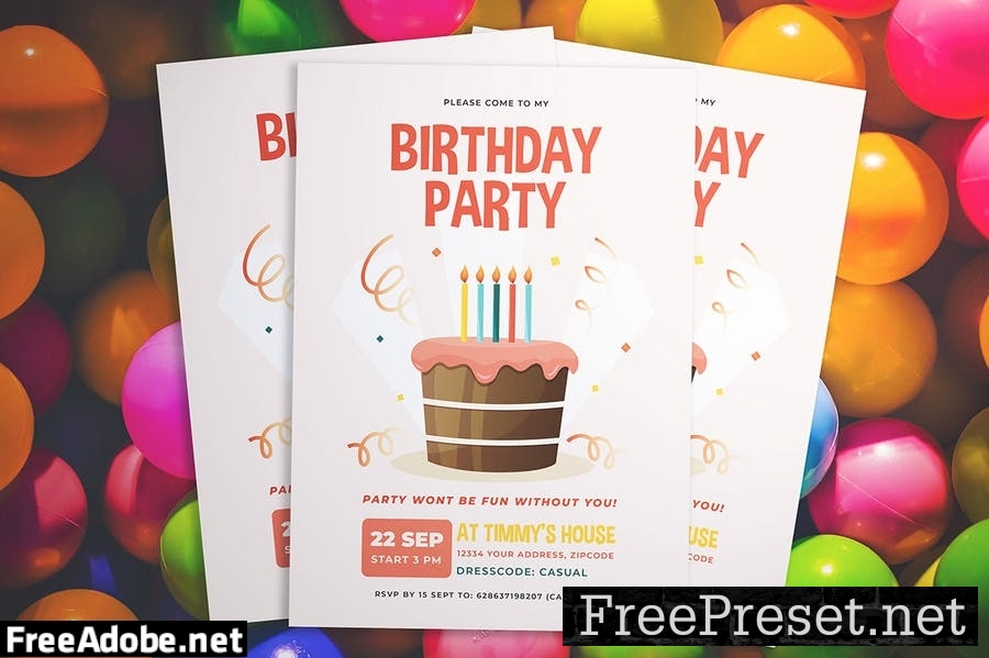 Birthday Party Flyer YNGFMYY