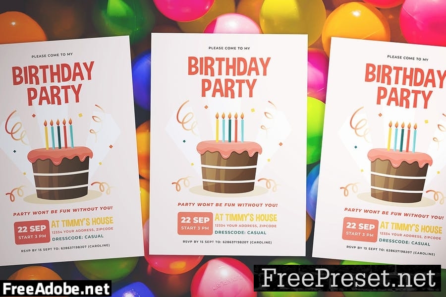 Birthday Party Flyer YNGFMYY