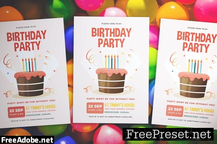 Birthday Party Flyer YNGFMYY