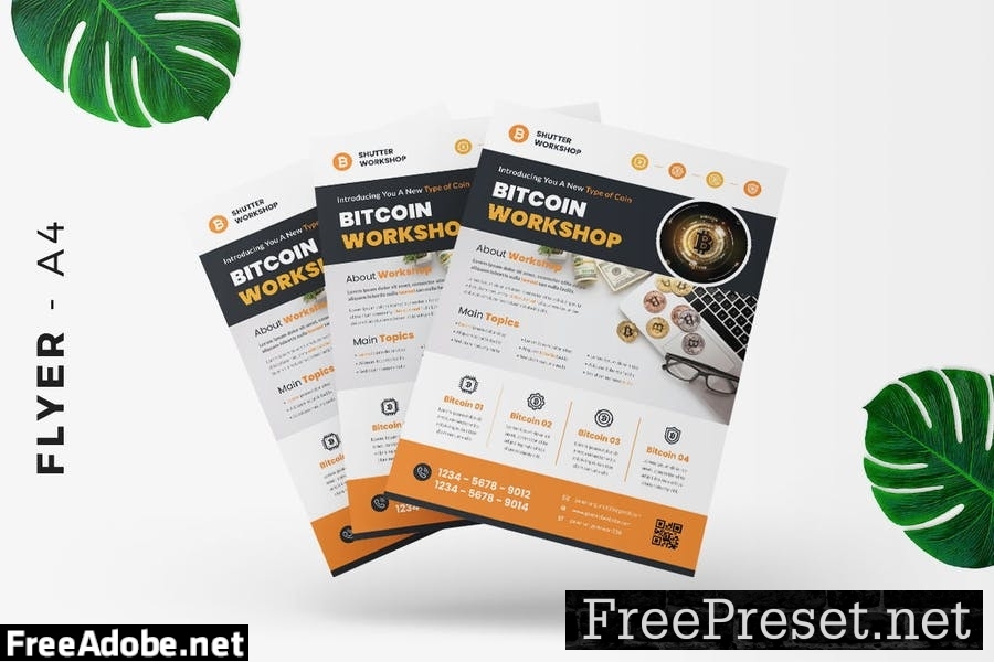 Bitcoin Training Flyer Design U7YG2QR