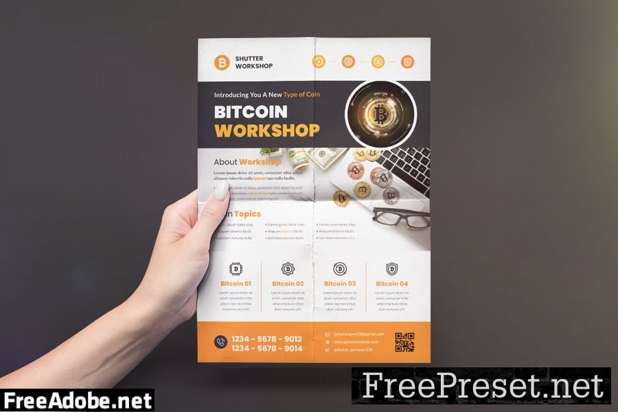 Bitcoin Training Flyer Design U7YG2QR