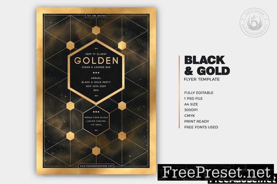 Black and Gold Flyer Template V21