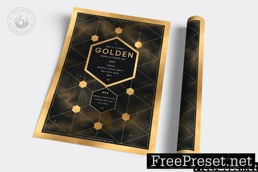 Black and Gold Flyer Template V21