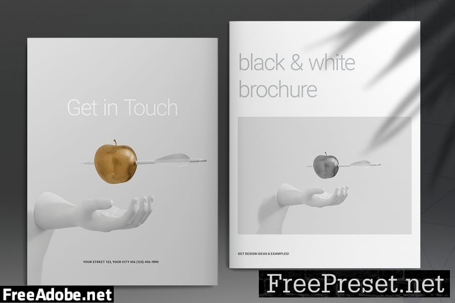 Black and White Lifestyle Brochure Template