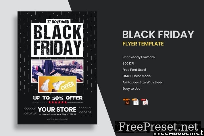 Black Friday Flyer Template W8PEALW