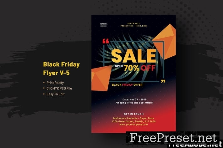 Black Friday Flyer Template V-5 A4YCQ5M