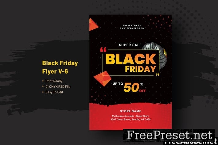 Black Friday Flyer Template V-6 DHDJ8EP