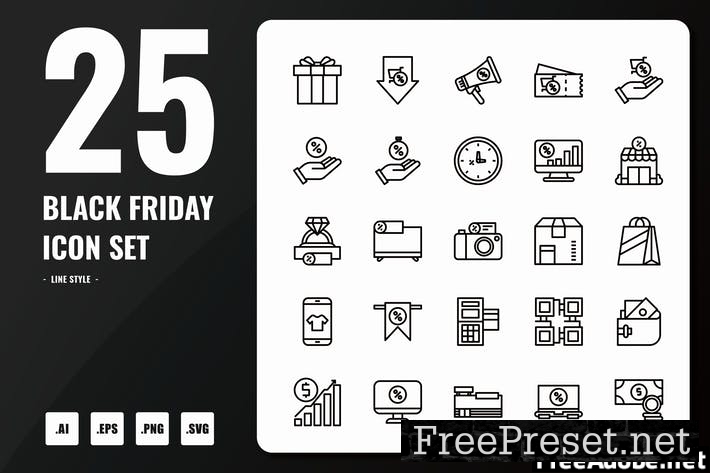 Black Friday Line Icons YMZ847G