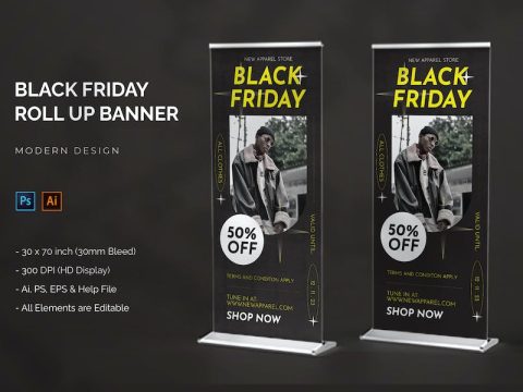 Black Friday - Roll Up Banner F3RTMM3