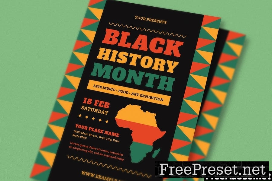 Black History Month Event Flyer Set