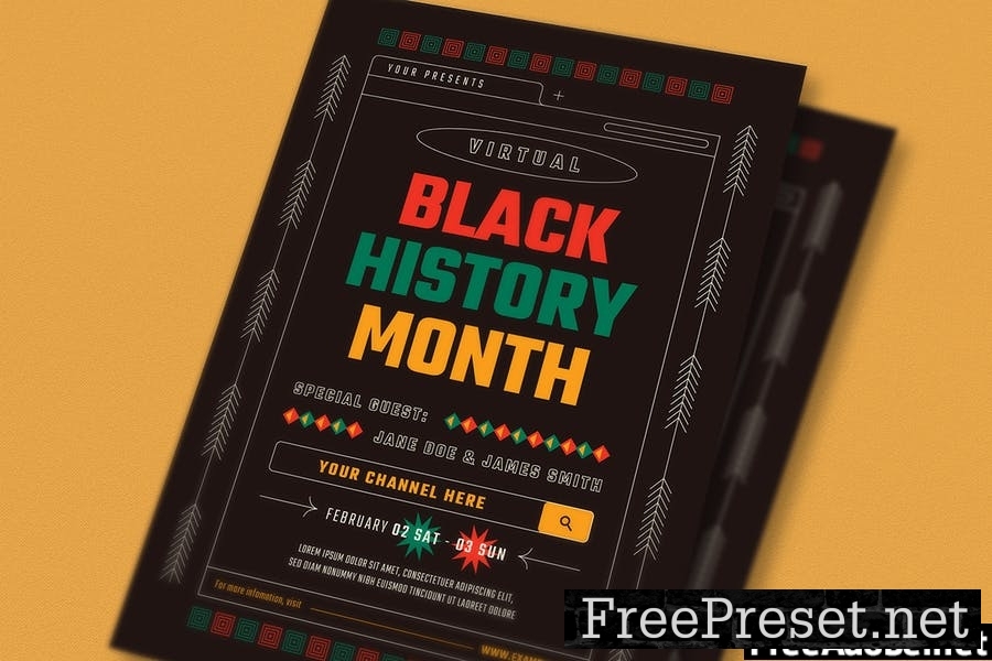 Black History Month Flyer Set 5EL3HKH