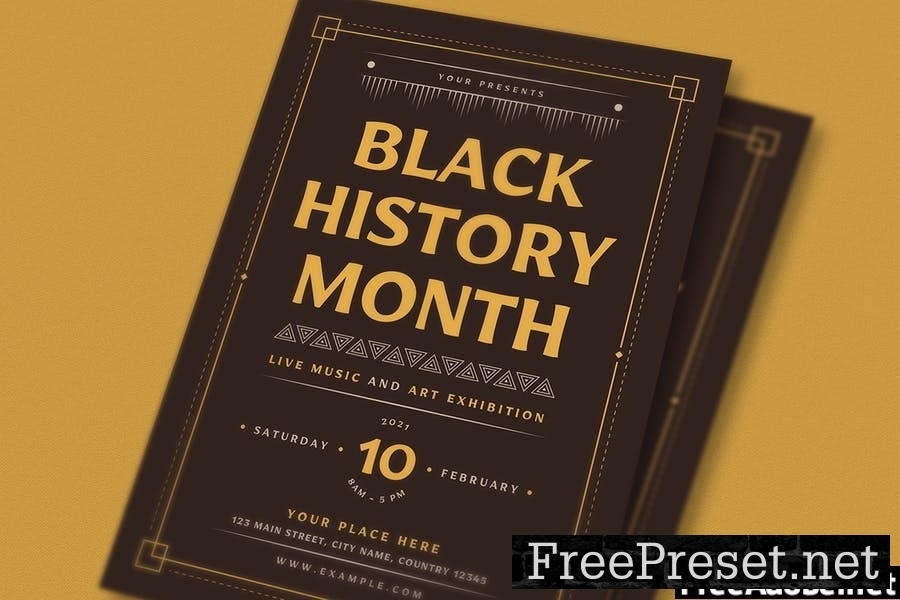 Black History Month Flyer Set with Roll Banner