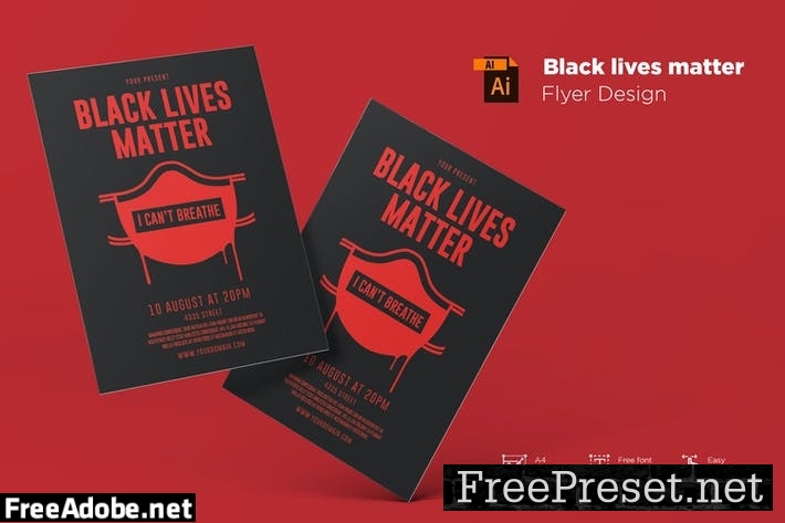 Black Lives Matter Flyer Template GCYWQVE