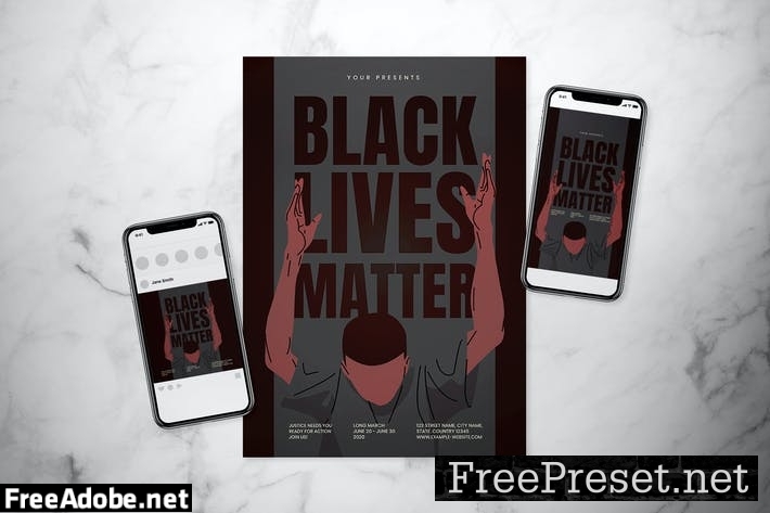 Black Lives Matter Poster Set FUR2Q72