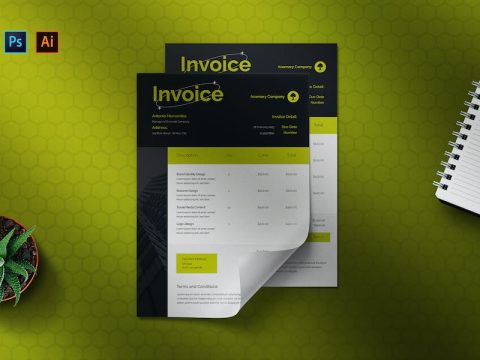 Black Minimalist - Invoice Template FZ3A2DP