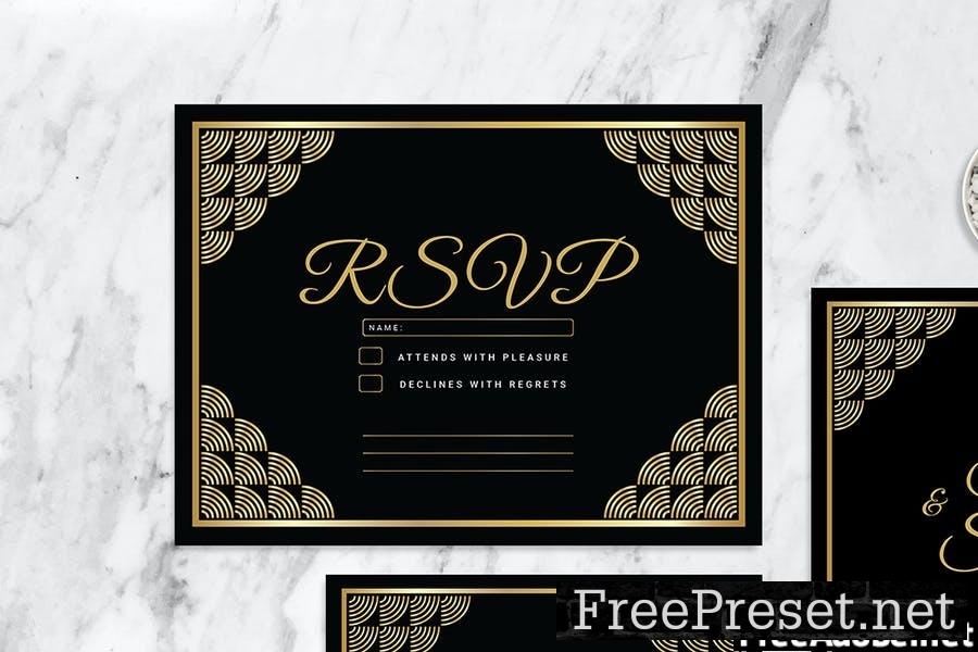 Black Round - Wedding Invitation