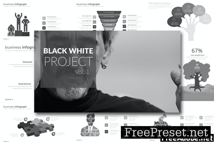 BLACK WHITE Vol. 1 Google Slides BCUBTS