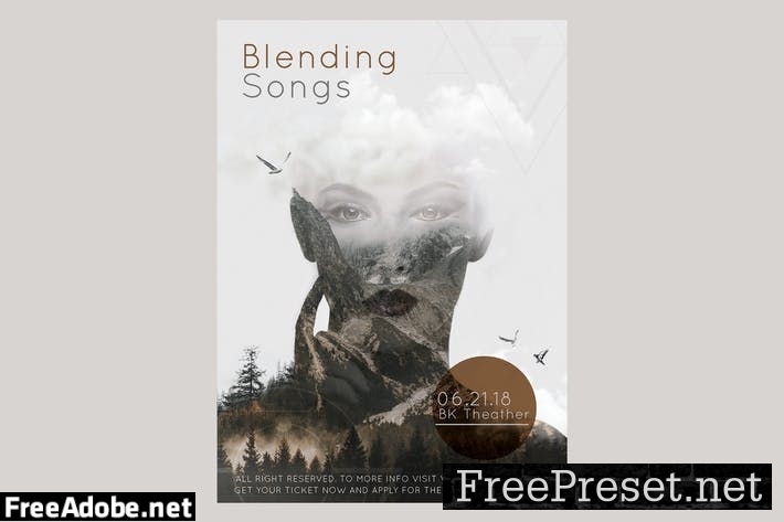 Blending Songs Flyer Poster 4T2JKY