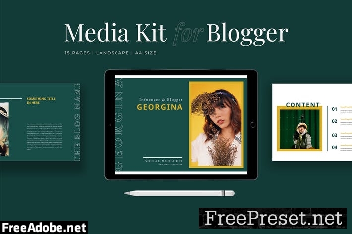 Blogger Media Kit Template F2WCGT9