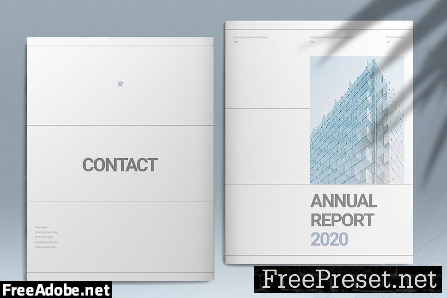 Blue Annual Report Template YTPE2SP