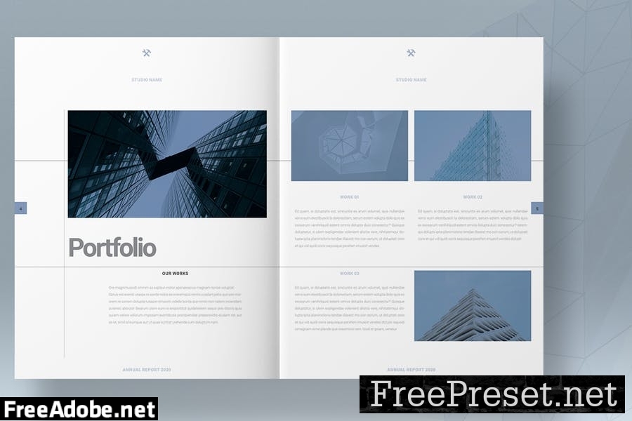 Blue Annual Report Template YTPE2SP