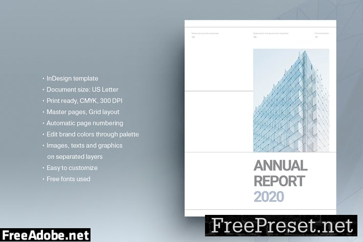 Blue Annual Report Template YTPE2SP