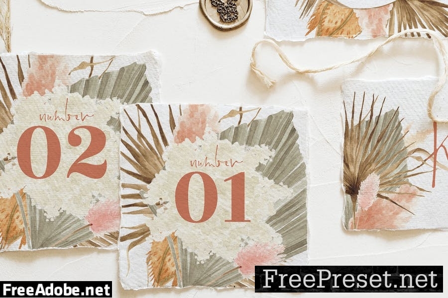 Bohemian Dried Foliage Wedding Suite HVW5A5K