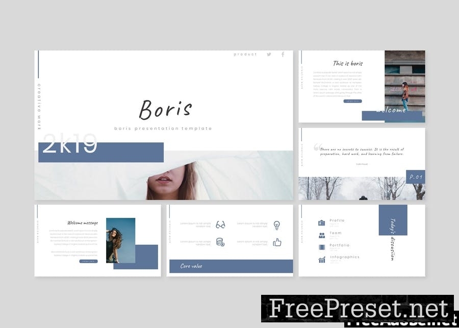 Boris - Powerpoint/Google Slides/Keynote Template VJL3CDJ