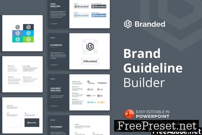 Brand Guideline Builder Presentation Template 37XMYU5