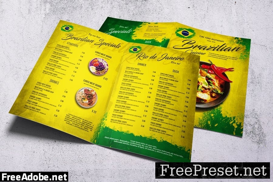 Brazilian Food Menu Bundle