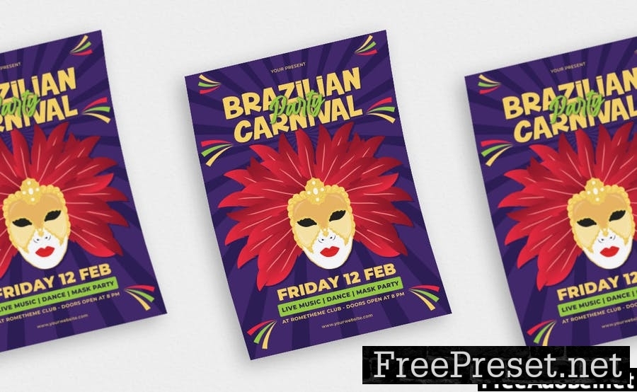 Brazillian Carnival - Flyer, Poster & Instagram KF