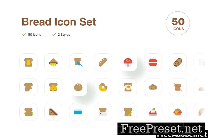 Bread Icon Set DXNTU8F