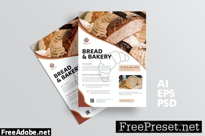 Bread Store Flyer Design CS5JBTD