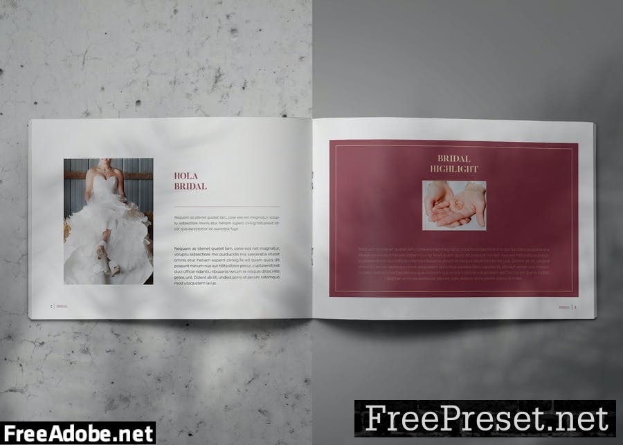 BRIDAL - Indesign Lookbook Brochure Template C39NRX4