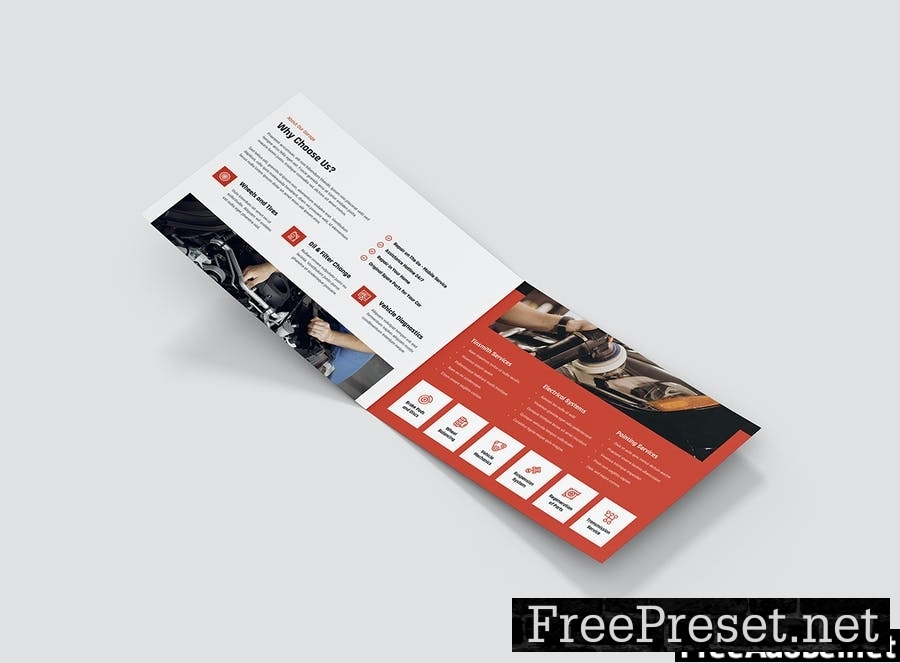 Brochure – Mechanic Bi-Fold A5 Landscape