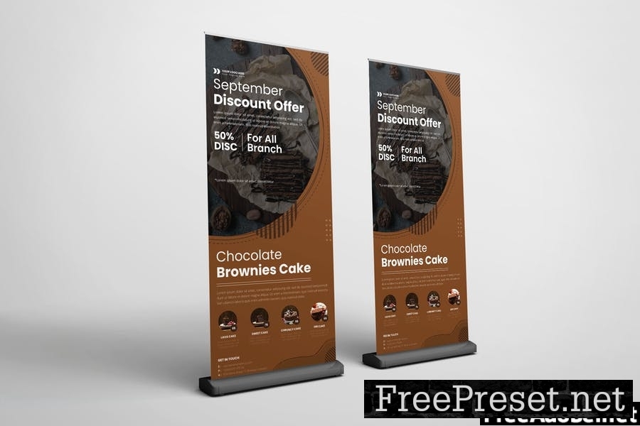 Brownies Cake Roll Up Banner