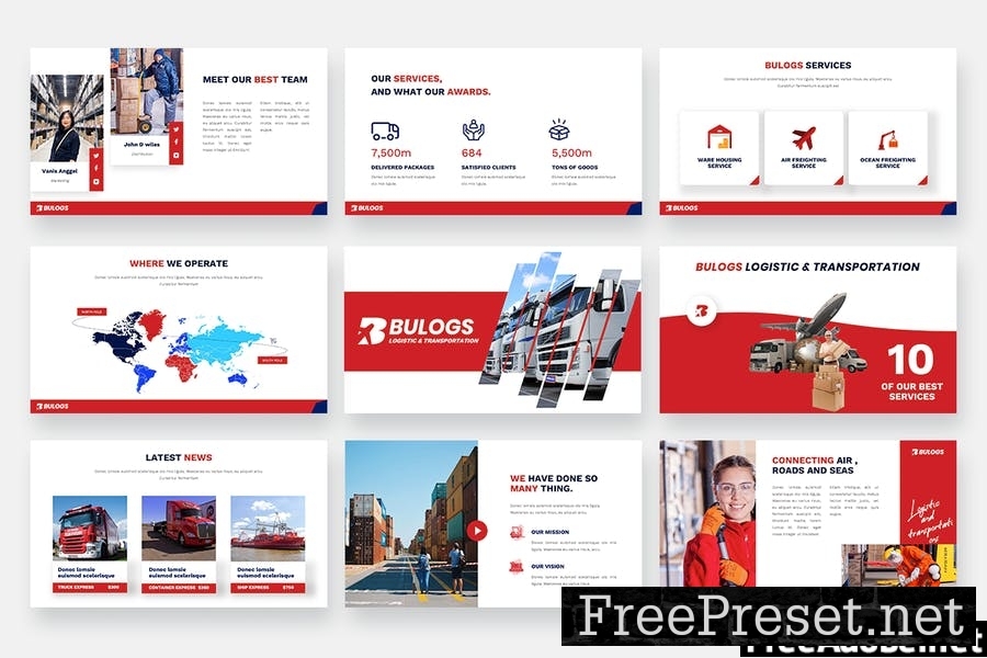 BULOGS - Transport & Logistics Powerpoint Template Q4KQ7S9