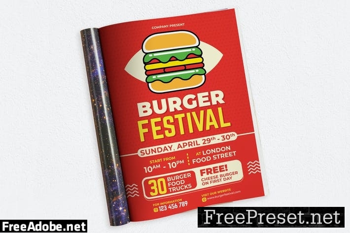 Burger Festival Ads Magazine N2YKY8T