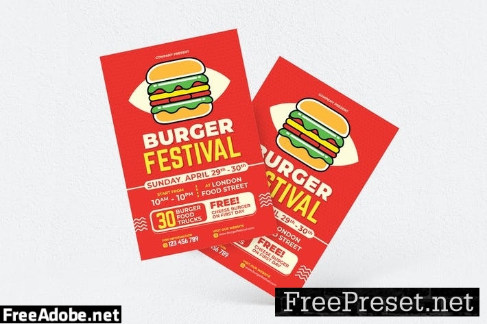 Burger Festival Flyer CZKBB5B