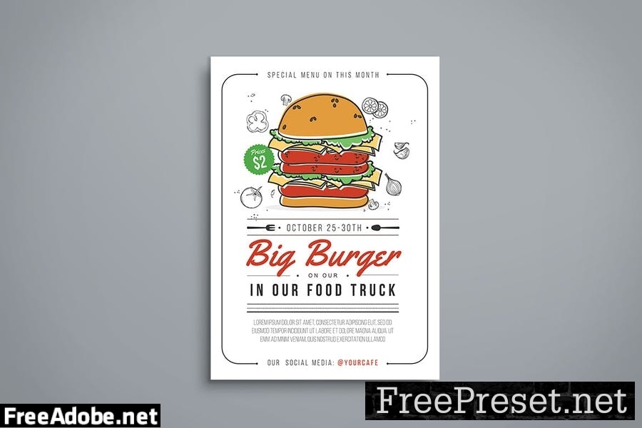 Burger Flyer D5DFGRM