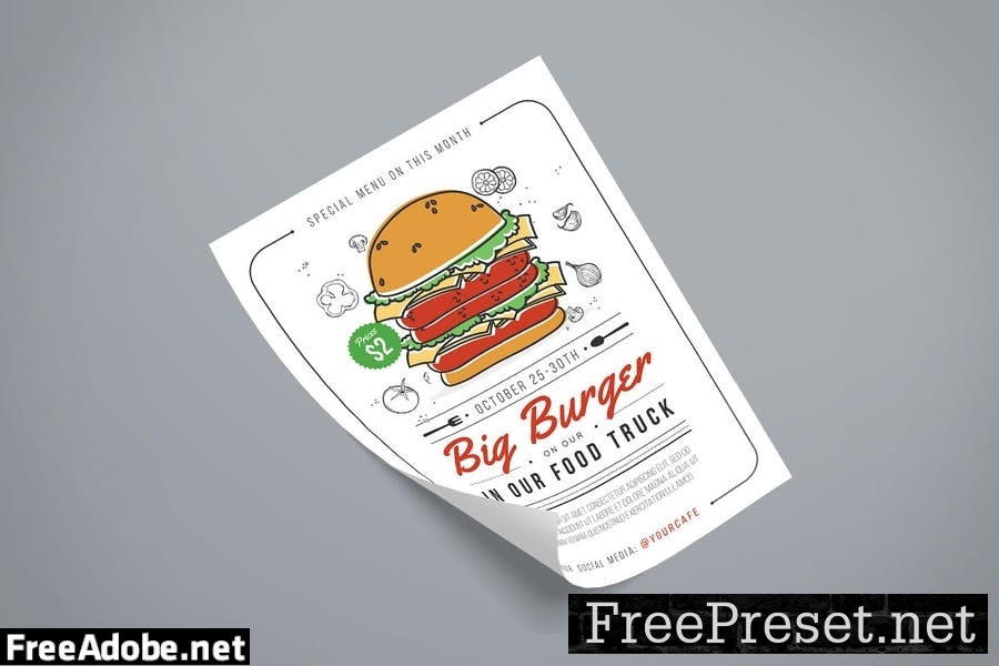 Burger Flyer D5DFGRM