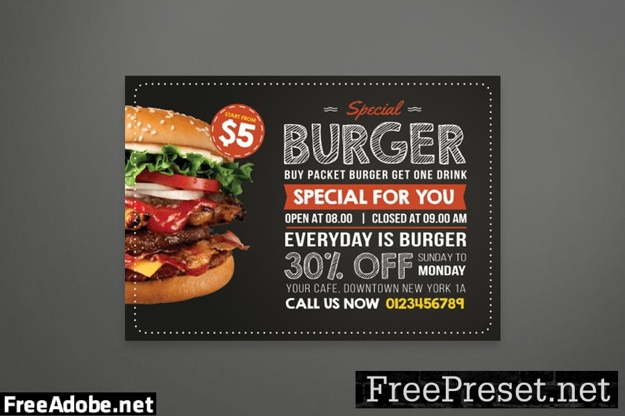 Burger Flyer XYDJCEK