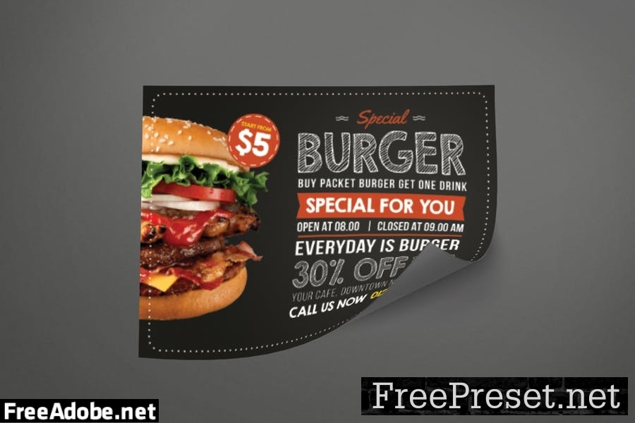 Burger Flyer XYDJCEK